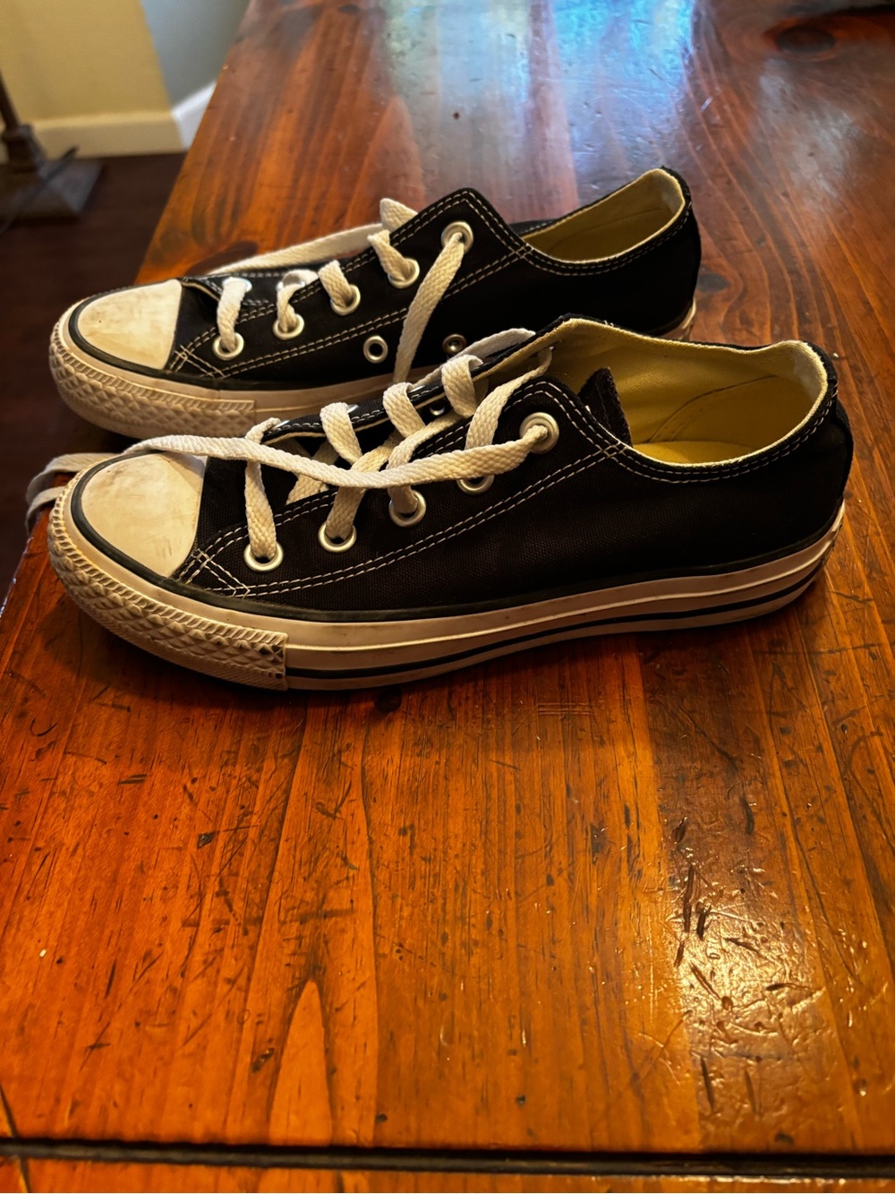 All Star Chuck Taylor Converse Black and White Low-Top Canvas Sneakers